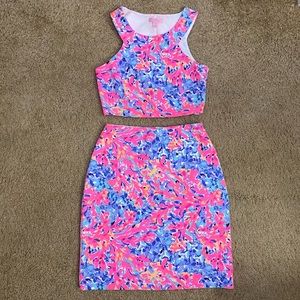 Lilly Pulitzer Pink and Blue Floral Dress